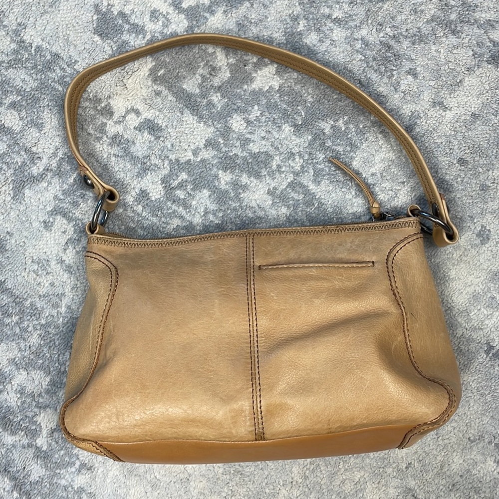 SOLD The Sak Scotch Iris Tan Beige Leather Hobo Shoulder Bag Minimalist Casual - Picture 5 of 16